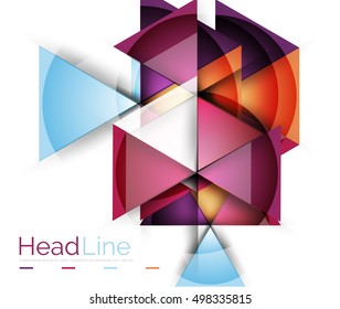 Plano de fundo vetorial abstrato de triângulo. Composição moderna colorida