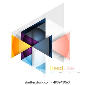 Triangle abstract vector background. Colorful modern composiition