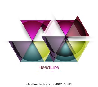 Triangle abstract vector background. Colorful modern composiition