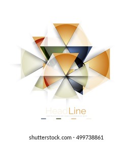 Fondo vectorial abstracto de triángulo. Composición moderna y colorida