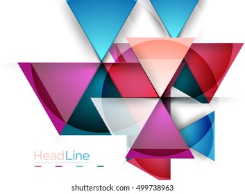 Triangle abstract vector background. Colorful modern composiition