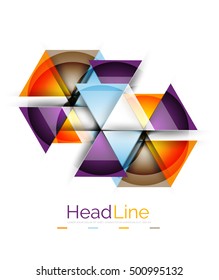 Triangle abstract vector background. Colorful modern composiition