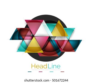 Triangle abstract vector background. Colorful modern composiition