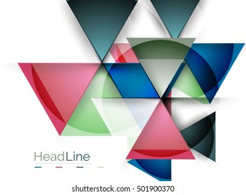 Triangle abstract vector background. Colorful modern composiition