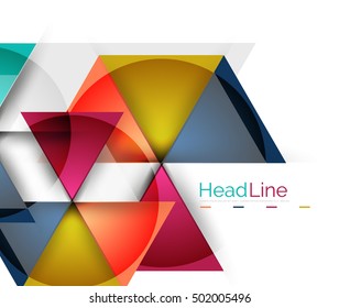 Triangle abstract vector background. Colorful modern composiition