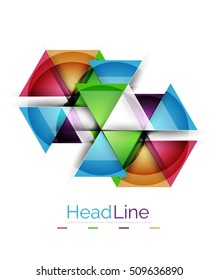 Triangle abstract vector background. Colorful modern composiition