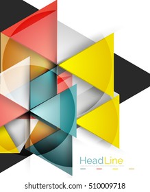 Triangle abstract vector background. Colorful modern composiition