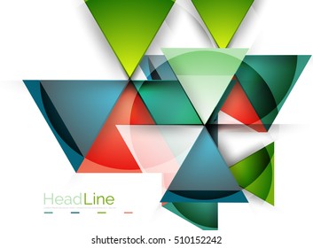 Triangle abstract vector background. Colorful modern composiition