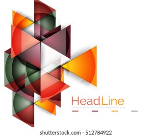 Triangle abstract vector background. Colorful modern composiition