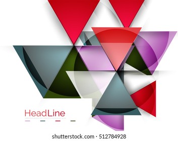 Triangle abstract vector background. Colorful modern composiition