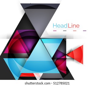 Triangle abstract vector background. Colorful modern composiition