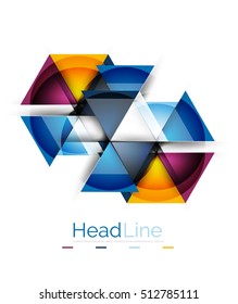 Triangle abstract vector background. Colorful modern composiition