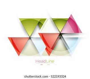 Triangle abstract vector background. Colorful modern composiition