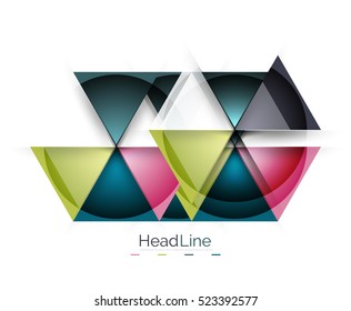 Triangle abstract vector background. Colorful modern composiition