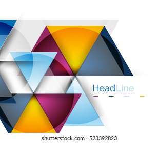Triangle abstract vector background. Colorful modern composiition