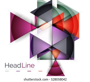 Triangle abstract vector background. Colorful modern composiition