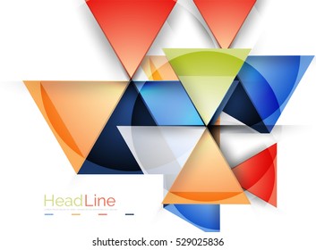 Triangle abstract vector background. Colorful modern composiition