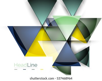 Triangle abstract vector background. Colorful modern composiition