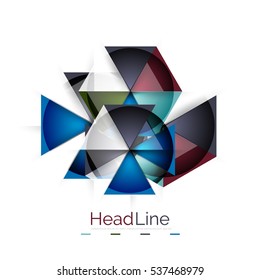 Triangle abstract vector background. Colorful modern composiition