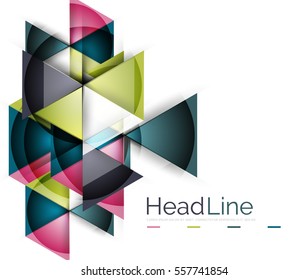Triangle abstract vector background. Colorful modern composiition