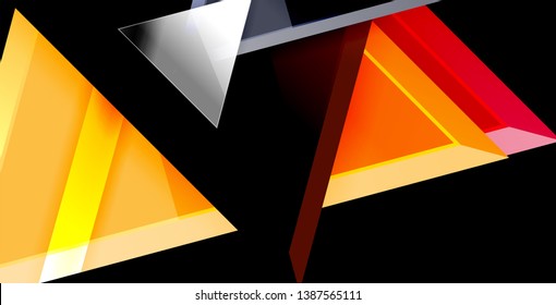 Triangle abstract vector background design