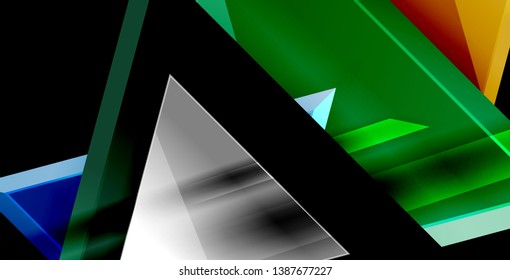 Triangle abstract vector background, design