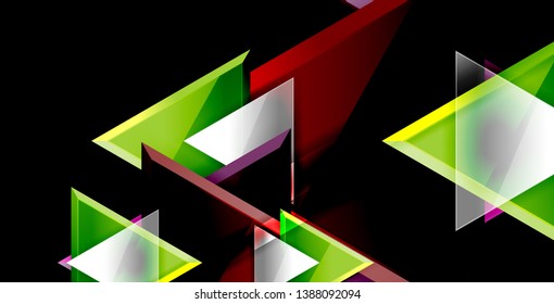 Triangle abstract vector background design