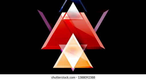Triangle abstract vector background design