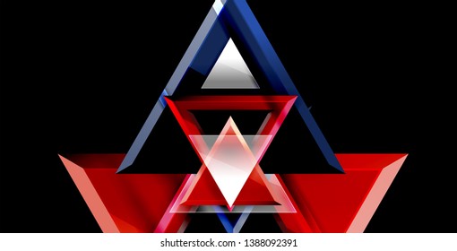 Projeto de plano de fundo de vetor abstrato de triângulo