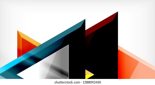Triangle abstract vector background design