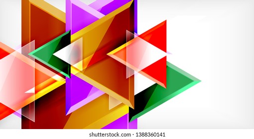 Triangle abstract vector background design
