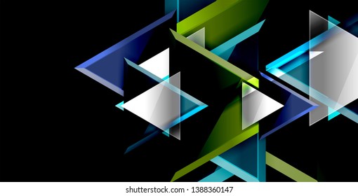 Triangle abstract vector background design