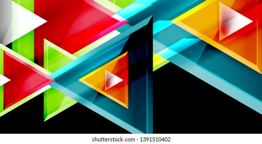 Triangle abstract vector background design