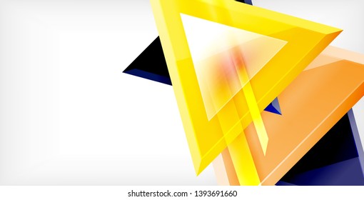 Triangle abstract vector background design