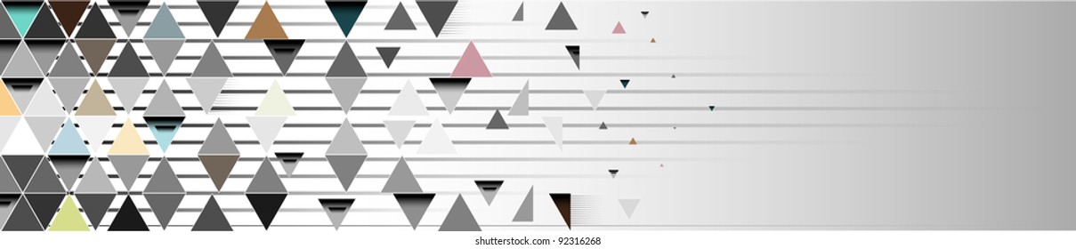 Triangle abstract vector banner