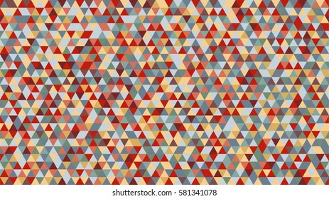 Triangle Abstract wallpaper, colorful polygon shape background, color tone vintage style.