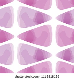 Triangle abstract with watercolor seamless pattern. Feminine colorful background vector illustration for women fashion art.