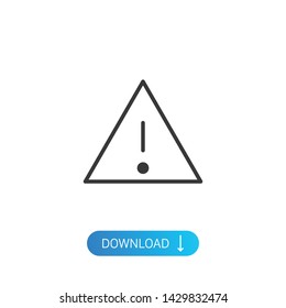 Triangle alert sign modern simple flat outline vector icon