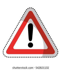 triangle alert signal icon vector illustration design