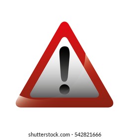 triangle alert signal icon vector illustration design