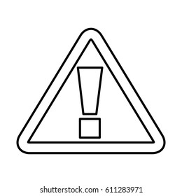 triangle alert signal icon vector illustration design