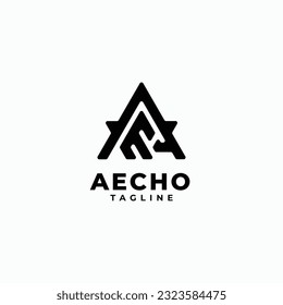 Triangle alphabet Logo letters Initials Monogram logo AE, A and E