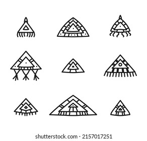 triangle amulet design vector illustration