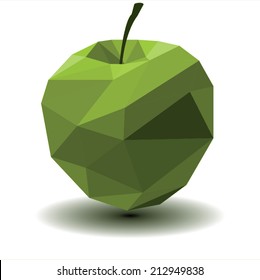 triangle apple. vector illustration.