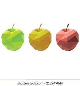 triangle apple. vector illustration.