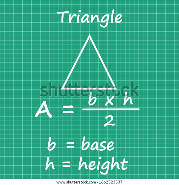 Triangle Area Formula Mathematical Formulas On Stock Vector (Royalty