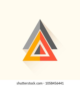 triangle arrow colored company logo