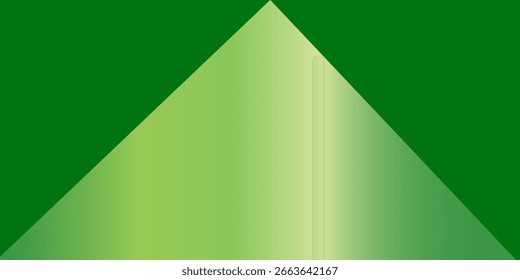 Triangle arrow design with clean green gradient. A minimal and modern directional symbol, ideal for icons, backgrounds, presentations, or user interface elements.