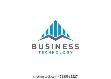Triangle arrow head logo design rocket scifi icon symbol illustration