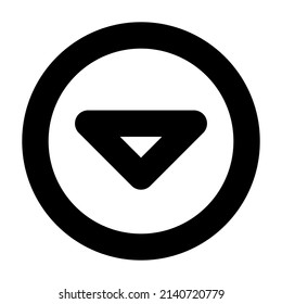 triangle arrow icon with black color